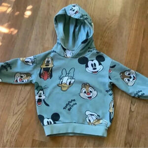H&M x Disney all over character print hoodie, size 2-4 years